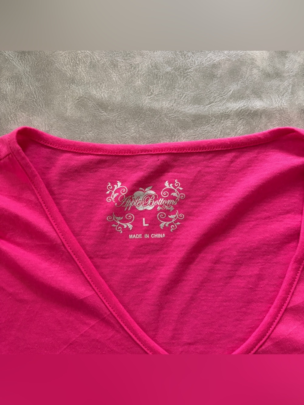 Y2K apple bottoms mcbling pink graphic short sleeve baby tee - Picture 9 of 13